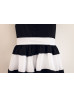 Black And White Taffeta Striped Flower Girl Dress